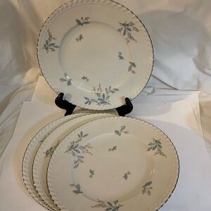 4 Laurel Oak Franconia Krautheim 10 3/4" Dinner Plates Selb Bavaria Germany A1